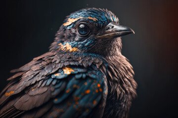 Fototapeta premium bird of paradise created with Generative AI technology