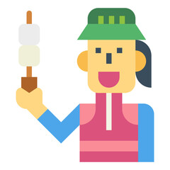 camping flat icon style