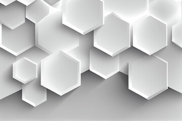 Abstract white business background with different hexagons