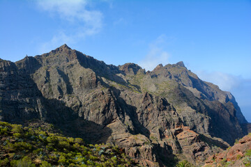 Fototapeta premium Mountains in Tenerife in Spain with blue sky