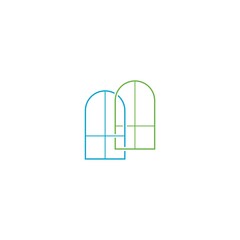 Windows logo design. Window services icon isolated on white background
