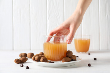 Fresh sweet drink - tamarind juice, tasty drink for refreshing