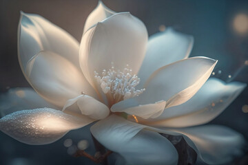 white magnolia flower closwe up