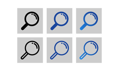 Search symbol, Magnifying glass icon, magnifier loupe sign, Vector illustration