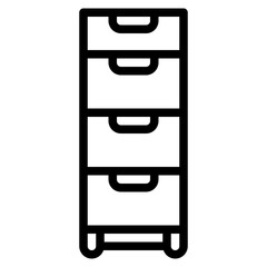 dresser line icon style