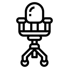 swivel chair line icon style