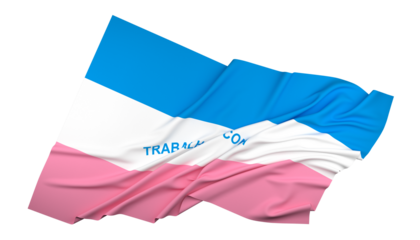 A bandeira do estado do Espírito Santo, região Sudeste, Brasil - Ilustração 3D