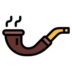 pipe filled outline icon style