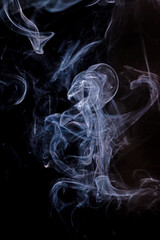 Obraz premium Smoke motion on black background.