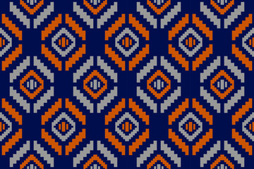 Fabric Aztec pattern background. Geometric ethnic oriental seamless pattern traditional. Mexican style. Design for wallpaper, illustration, fabric, clothing, carpet, textile, batik, embroidery.