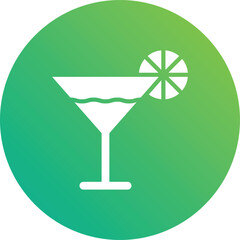 Cocktail Vector Icon Design Illustration