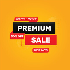 Special offer premium sale discount banner design
