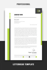 Professional and modern corporate letterhead template Premium