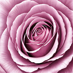 pink rose blossom closeup painting  with generative AI technology