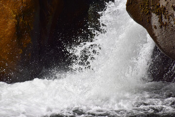 water flowing into the river