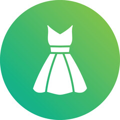 Wedding dress Vector Icon Design Illustration
