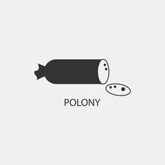Polony vector icon illustration sign