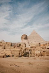 Foto op Canvas Great Sphinx and Pyramids in Giza, Egypt © _mishamartin