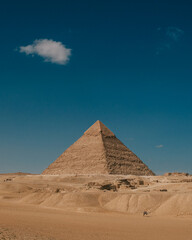 Fototapeta na wymiar One of the great pyramids in Giza, Egypt