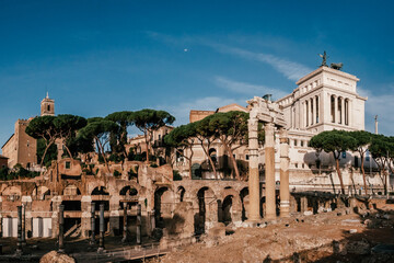 Ancient ruins in City of Rome