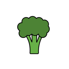 broccoli colorful icon