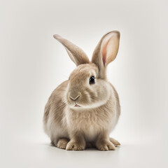 rabbit on white background could be used as a logo or icon for a brand or product related to rabbits or the outdoors. The simplicity of the image makes it easy to recognize