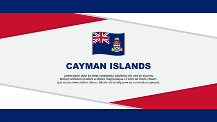 Obraz premium Cayman Islands Flag Abstract Background Design Template. Cayman Islands Independence Day Banner Cartoon Vector Illustration. Cayman Islands Vector