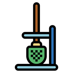 toilet brush filled outline icon style