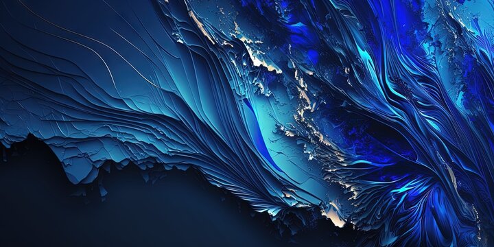 The text has a sapphire blue background with a marbled texture, Generative AI