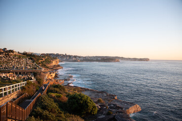 Sydney coastal walk at sunrise, Clovelly Australia
