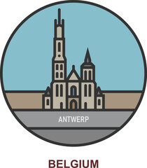 Antwerp. Cities and towns in Belgium