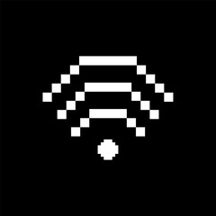 vector wifi logo on black background, vector logo icon