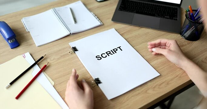Acting script and screenplay for workplace theater