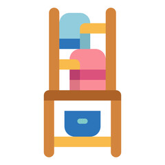 towel stand flat icon style