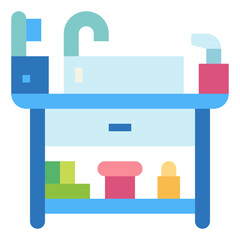 wash basin flat icon style