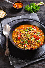 Vegan Hoppin John, savory black-eyed pea stew