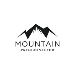 Mountain logo with simple and creative Premium Vector