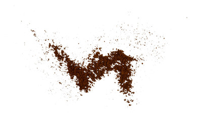 abstract instant coffee powder isolated