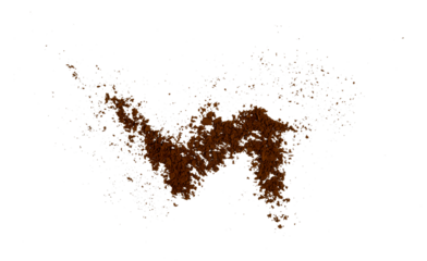 abstract instant coffee powder isolated