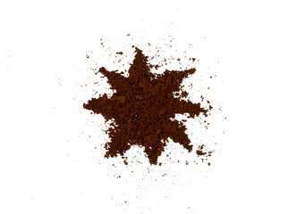 roasted coffee powder isolated element