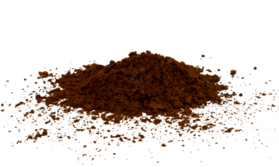 pile of instant coffee powder isolated