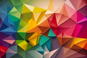 rainbow colorful geometric triangle abstract background illustration. Polygonal design. abstract mosaic background