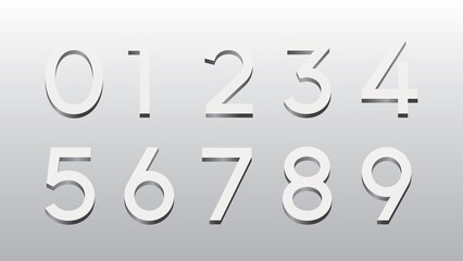 numbers counting numbers symbol signs white numbers gray