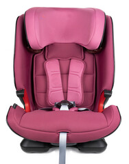 Naklejka premium CHILDREN'S CAR SEAT, BABY CAR SEAT, GEIGE COLOUR, BLACK COLOUR, PINK COLOUR, CAR SEAT, ISOLATED