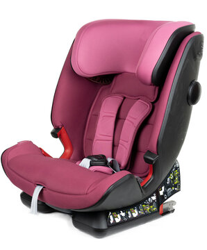 CHILDREN'S CAR SEAT, BABY CAR SEAT,  GEIGE COLOUR, BLACK COLOUR, PINK COLOUR, CAR SEAT, ISOLATED