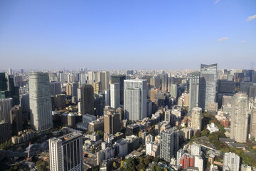 Obraz premium 東京タワーから北西方面の景色眺望