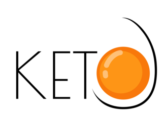 Sticker with egg for Ketogenic friendly diet for packaging, menu, product. Flat minimalistic style. Healthy lifestyle.PNG image. Keto food, low carb high healthy fats. Sign icon illustration