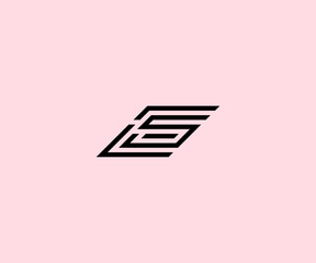 E and s letter mark vector logo template.