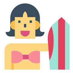Woman flat icon style