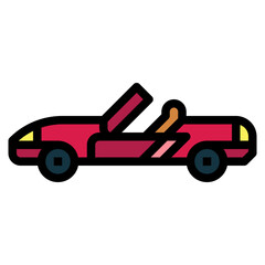 convertible filled outline icon style